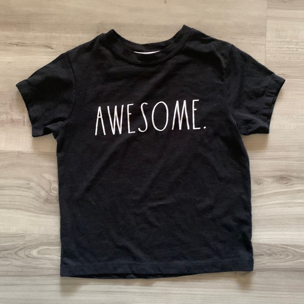 Black Rae Dunn kids AWESOME. shirt size 6